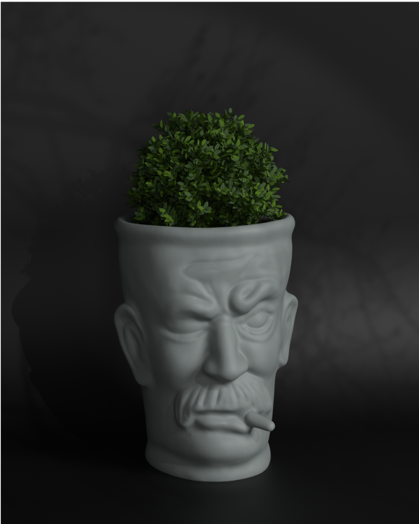 Stoned Head - Fiberglass Plant Pot Fashion