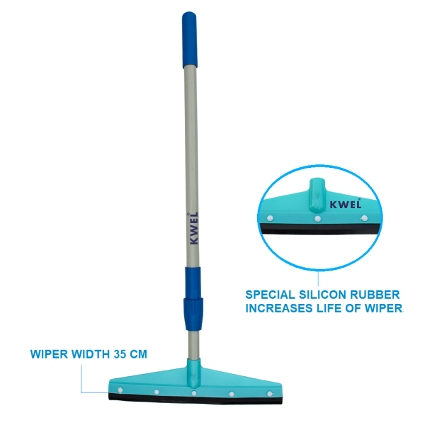 KWE Telescopic Floor & Bathroom Squeeze With 1 Extra Wiper Head (Multicolour) Online