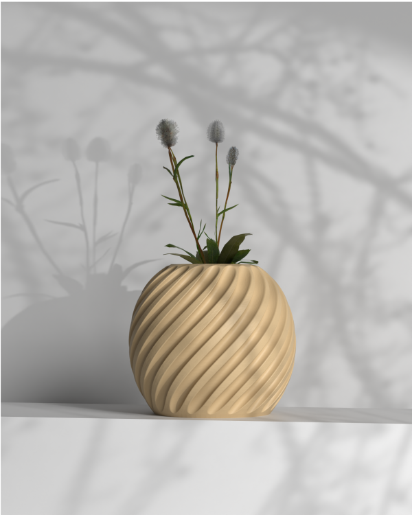 Swirl S - Desk Size Aesthetic Plant Pot | FRP Planter Online Sale