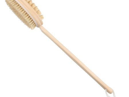 KWEL Wooden Double-sided Bath Brush With Massager and Detachable Long Handle | Natural Bristles | Dry Brushing Removes Dead Skin, Treats Cellulite & Stimulates Blood Flow For Cheap