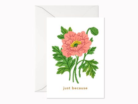 Just Because Pink Poppy | Mini Card Hot on Sale