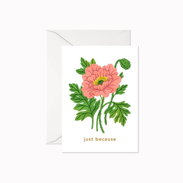 Just Because Pink Poppy | Mini Card Hot on Sale