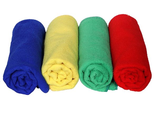 KWEL Microfiber Cloth for Car Bike Cleaning Polishing Washing (40x40 CM 280 GSM) Multi color For Sale