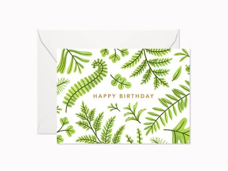 Summer Ferns Happy Birthday | Mini Card For Sale