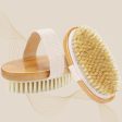 KWEL Wooden Double-sided Bath Brush With Massager and Long Handle With combo Wooden Bath Brush Oval (Pack of 1) Fashion