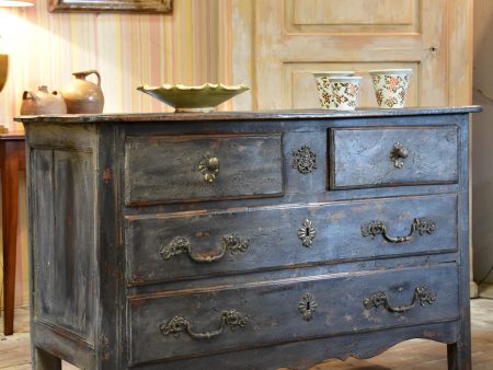 18th century Louis XIV XV commode with blue patina Online Hot Sale