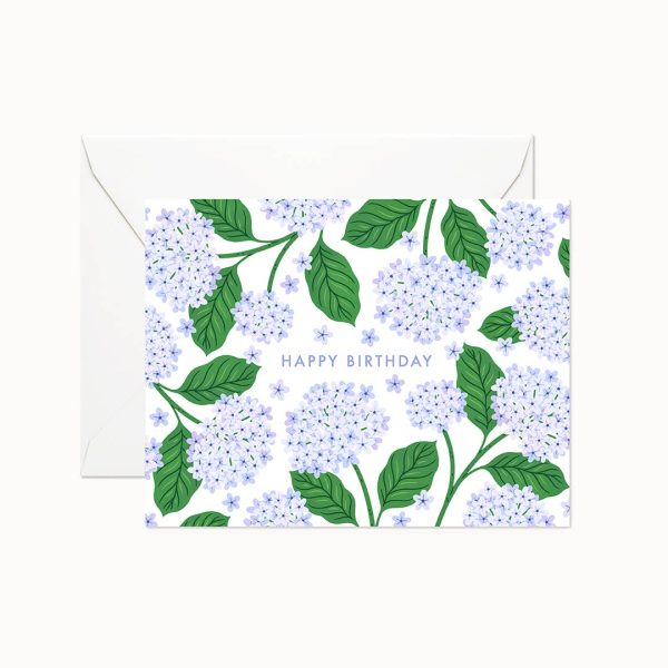 Hydrangea Happy Birthday Card Online Hot Sale