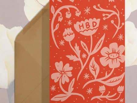 HBD - Floral Card Hot on Sale