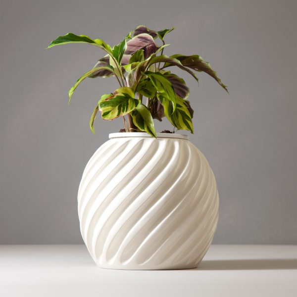 Swirl S - Desk Size Aesthetic Plant Pot | FRP Planter Online Sale