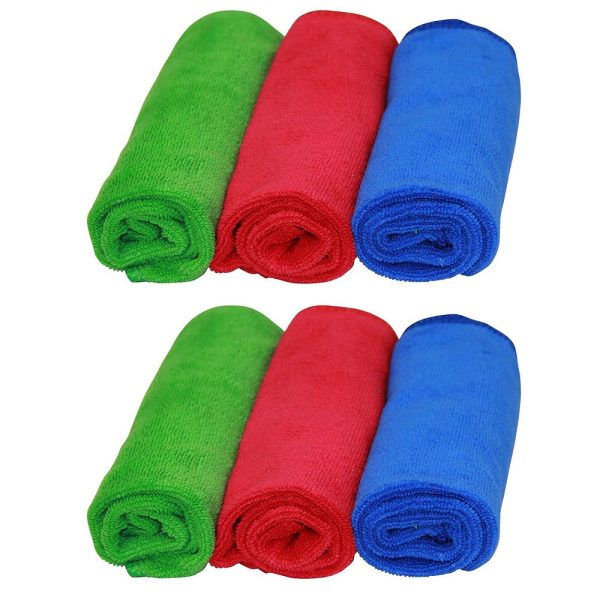 KWEL Microfiber Cloth for Car Bike Cleaning Polishing Washing (40x40 CM 280 GSM) Multi color For Sale