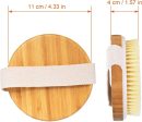 KWEL Wooden Double-sided Bath Brush With Massager and Long Handle With combo Wooden Bath Brush Round (Pack of 1) Supply