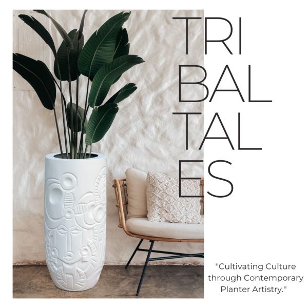 Tribal Tales - Plant Pot With Tribal Art | FRP Planter on Sale