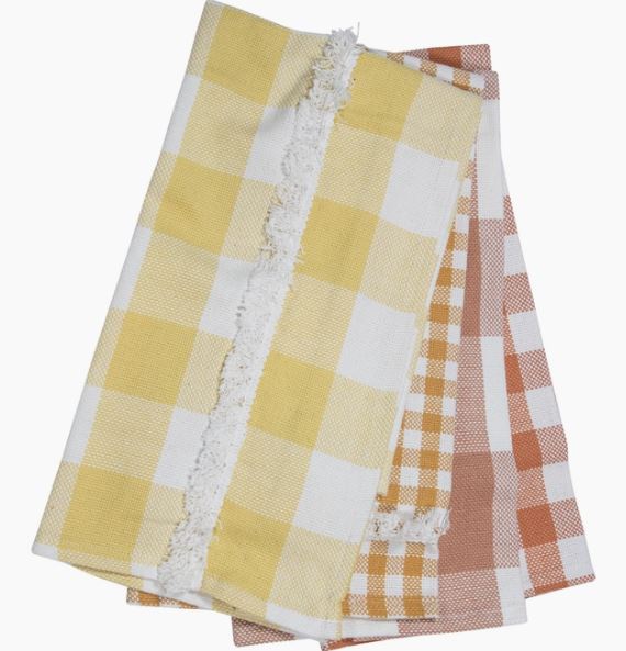 S 2 Candy Plaid Tea Towels Hot on Sale