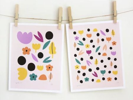 Polka Print Set (2) by Leah Duncan For Sale