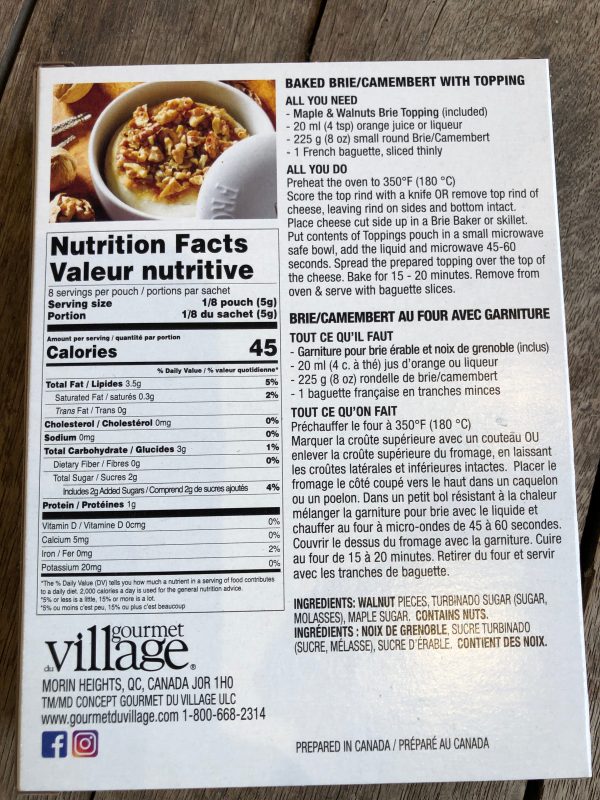 Gourmet Village Baked Brie Maple Walnut For Sale